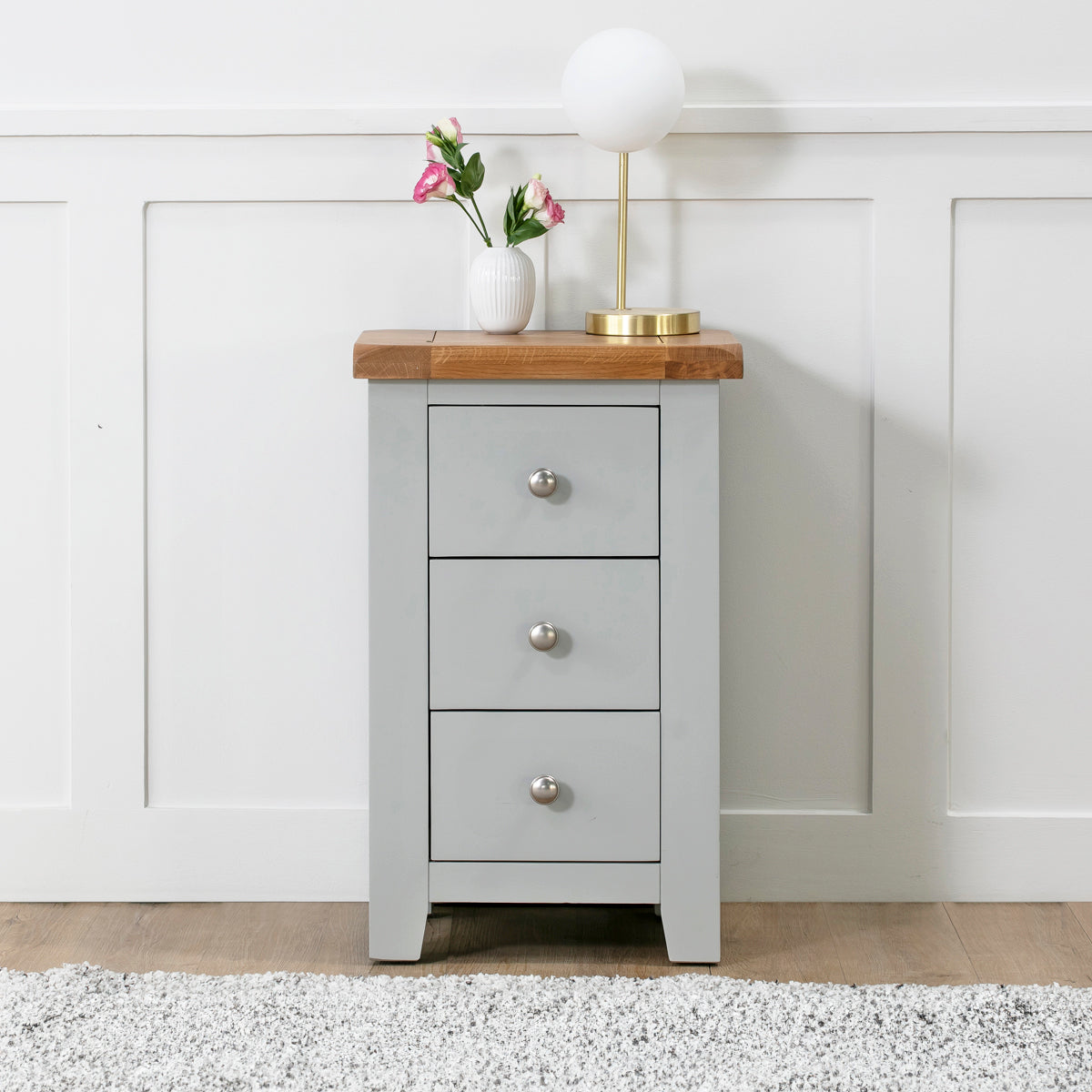 Tall on sale gray nightstand