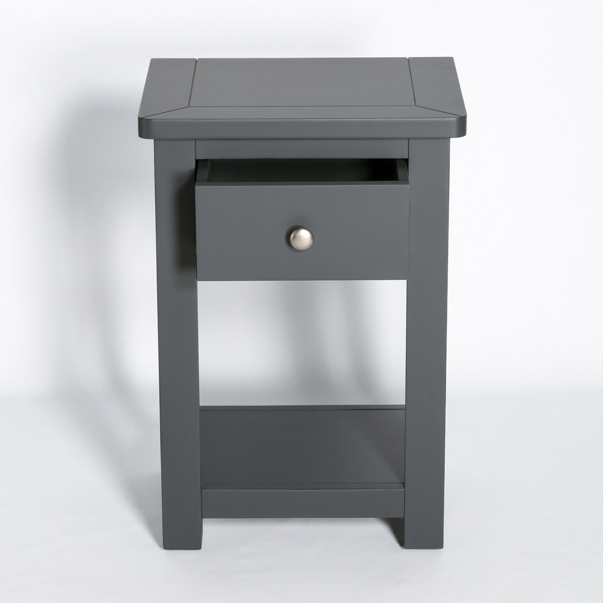 Manor Charcoal 1 Drawer Bedside Table