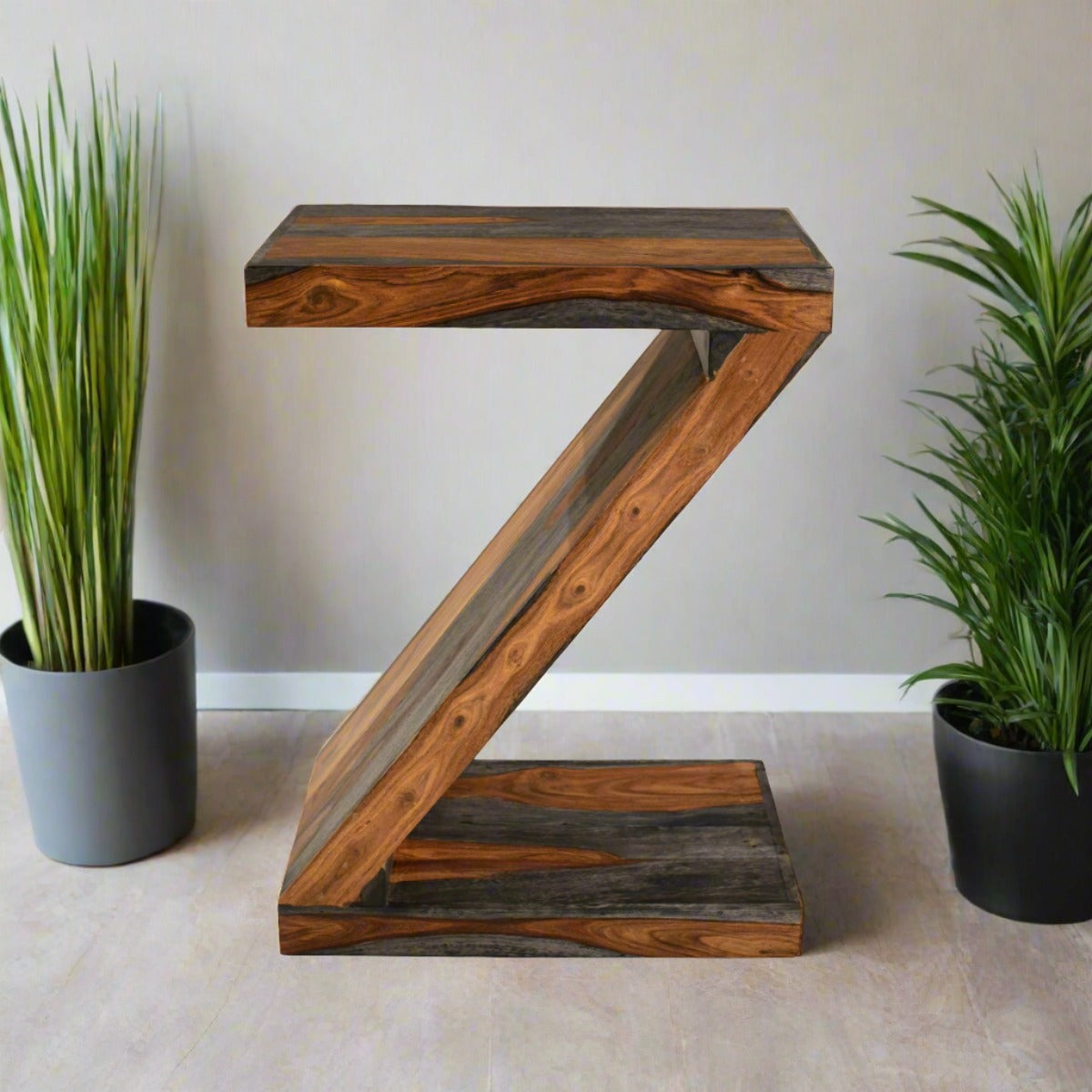Solid Sheesham Wood Z Lamp Table - Goa