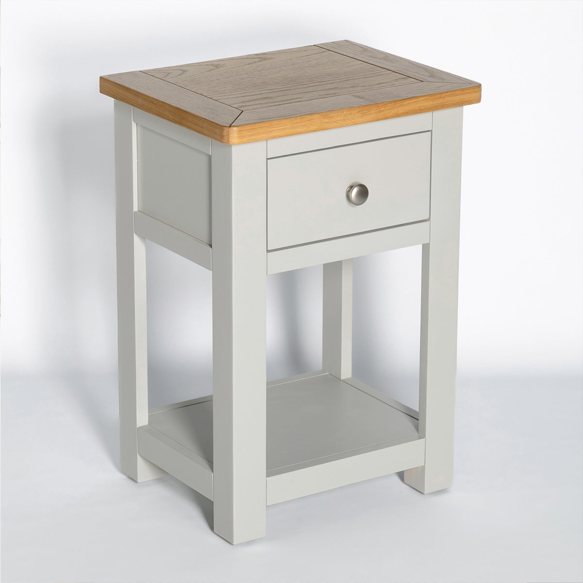 Manor Grey/Oak 1 Drawer Bedside Table