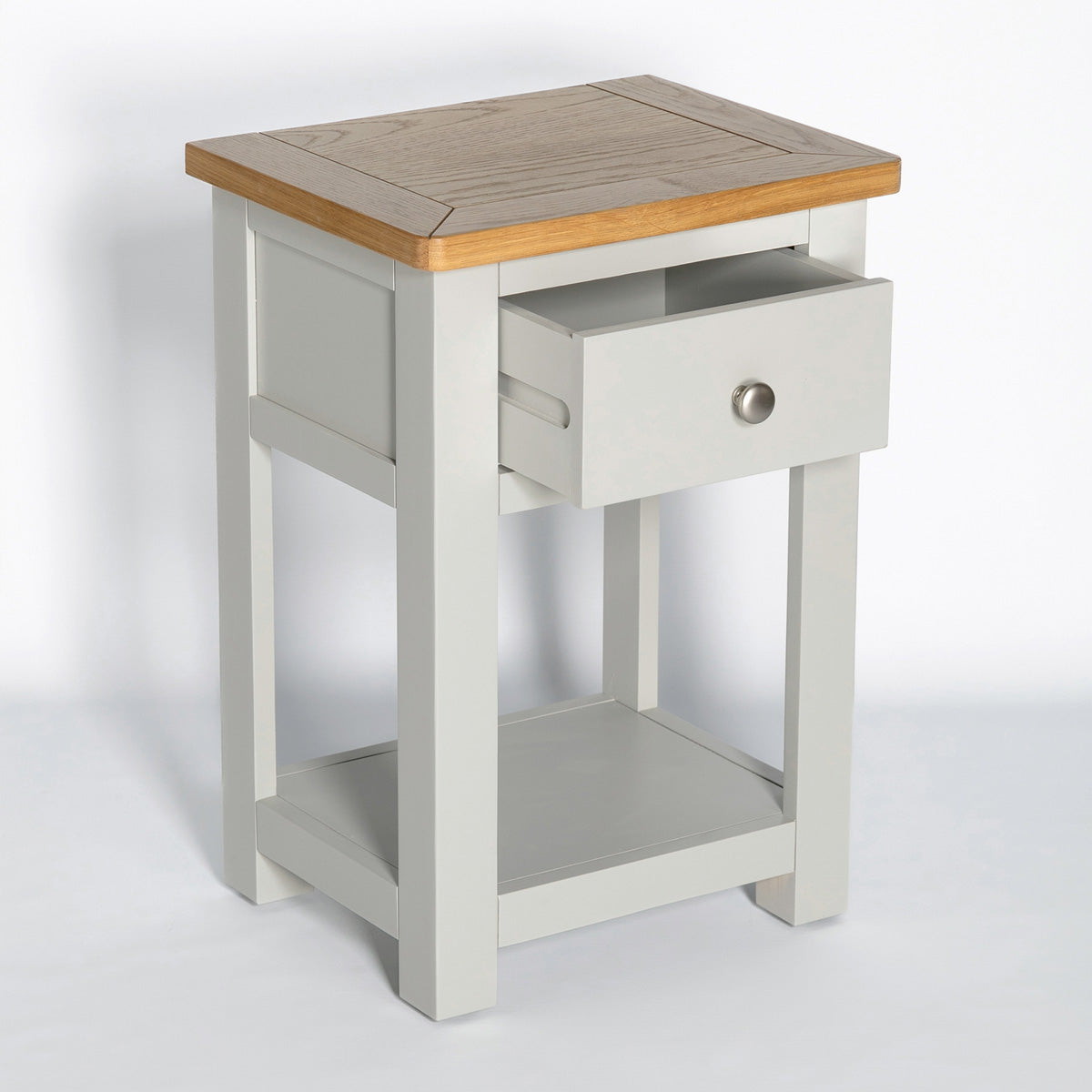 Manor Grey/Oak 1 Drawer Bedside Table