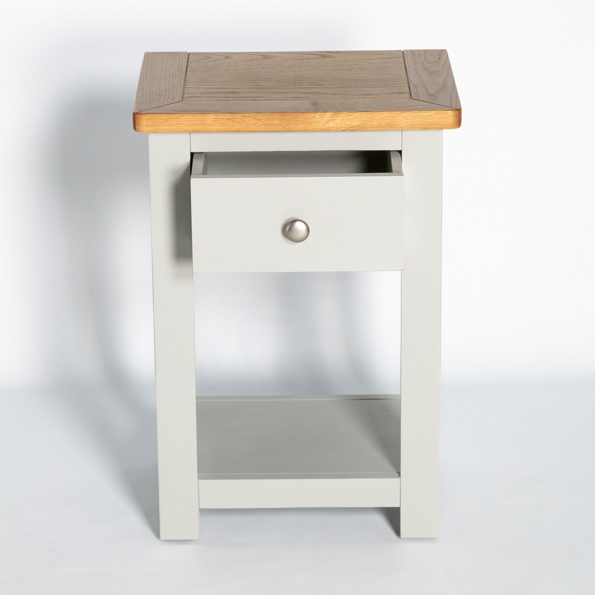 Manor Grey/Oak 1 Drawer Bedside Table