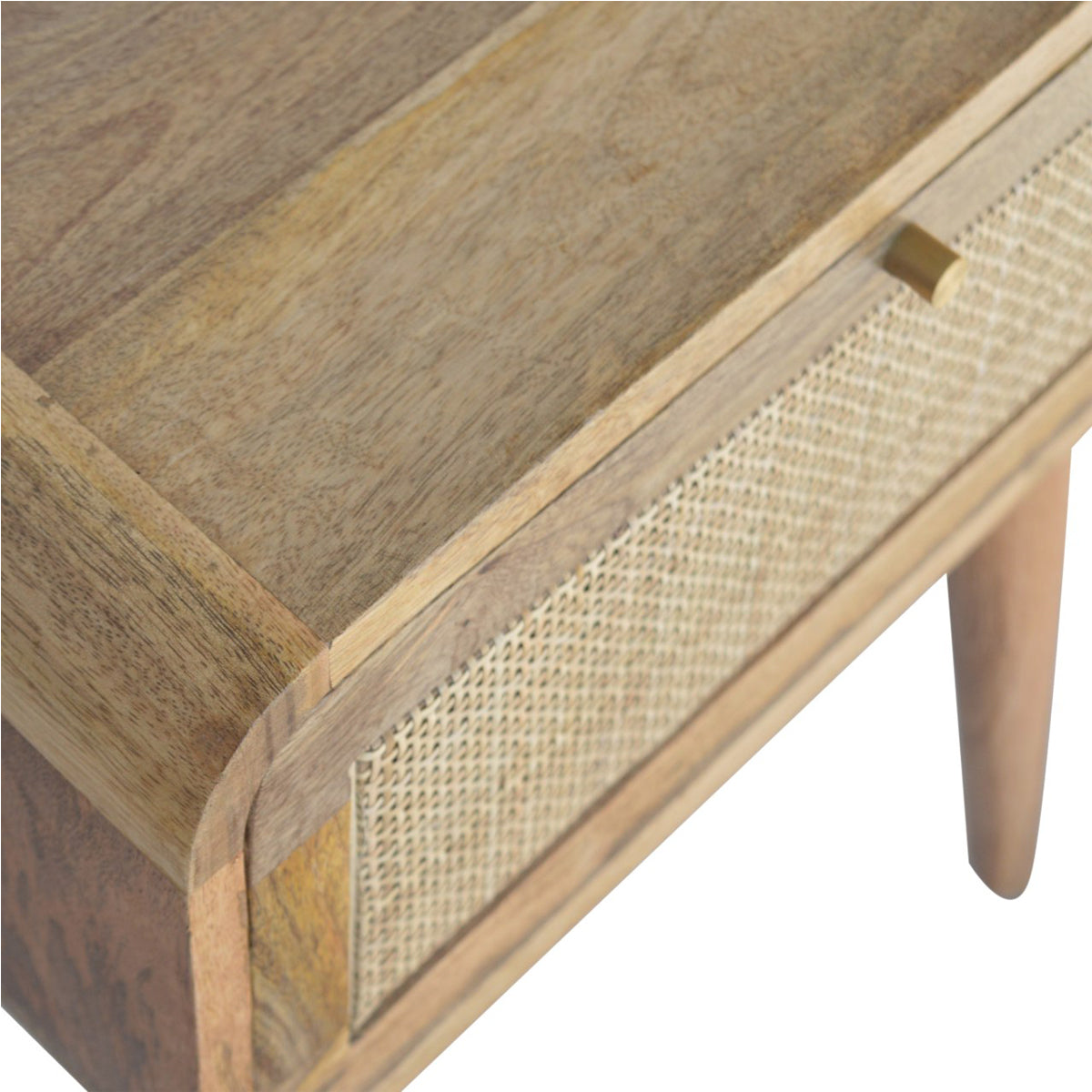 Close Knit Bedside Table - Woven Rattan Drawer