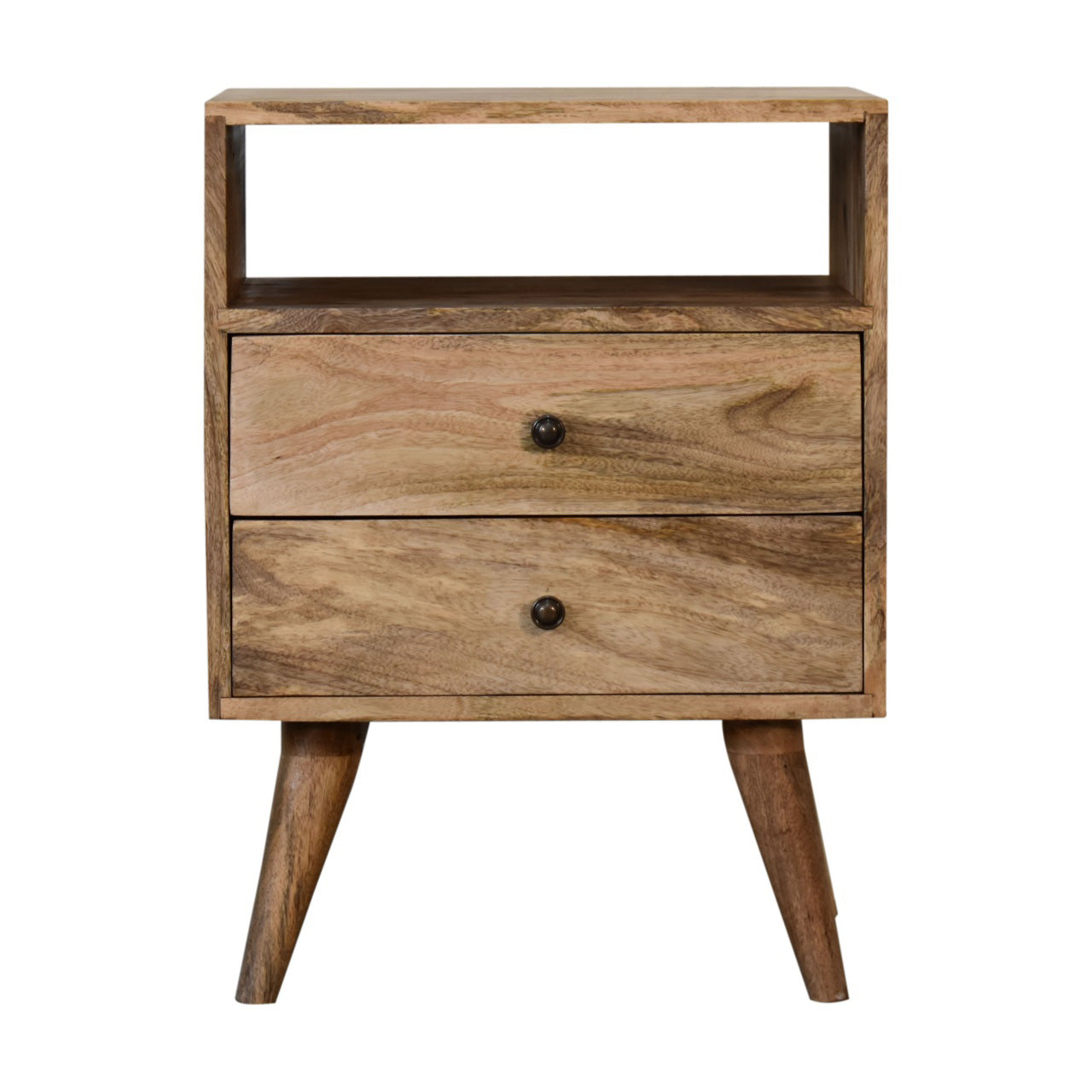 Classic Oak-Ish Bedside Table / Mango Wood