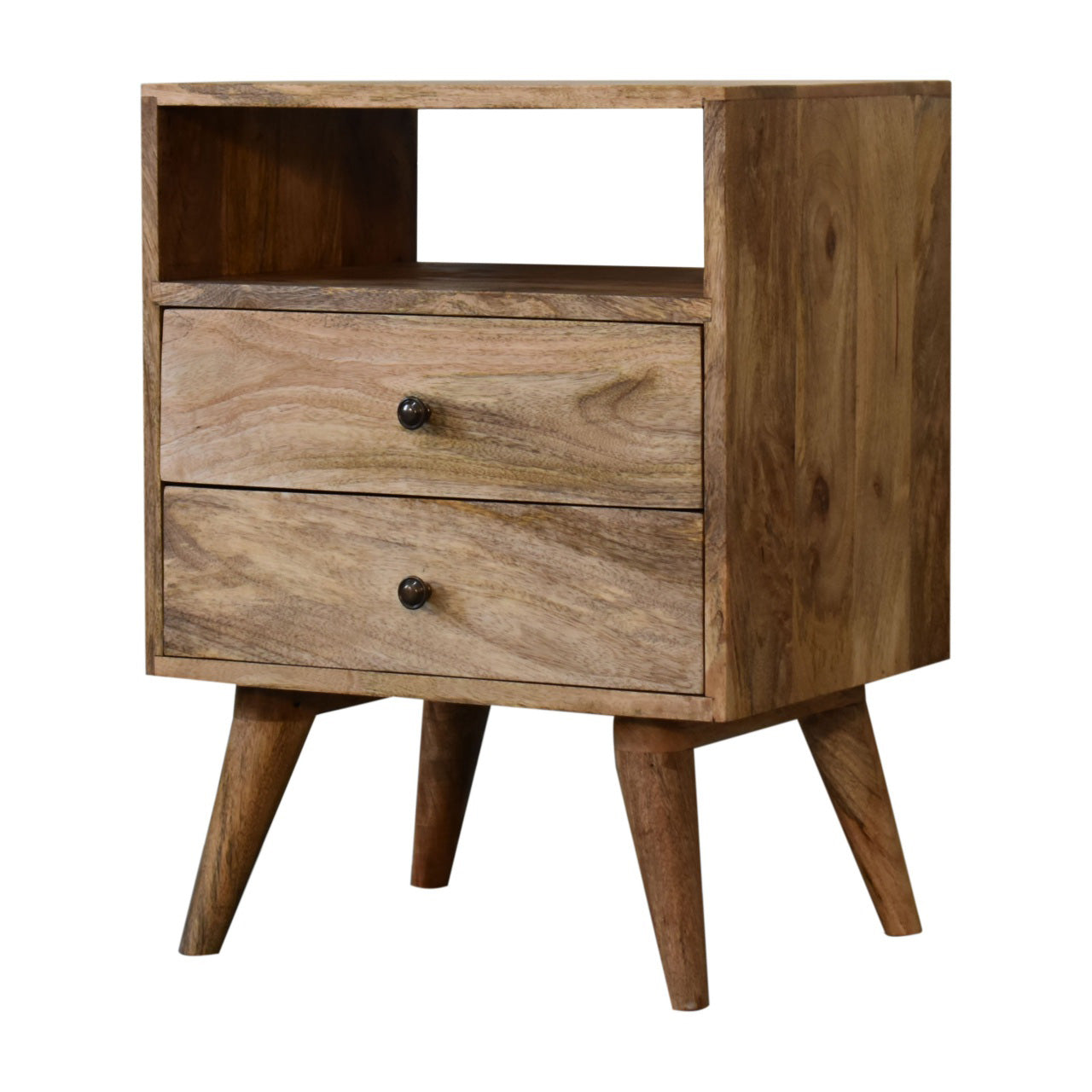 Classic Oak-Ish Bedside Table / Mango Wood