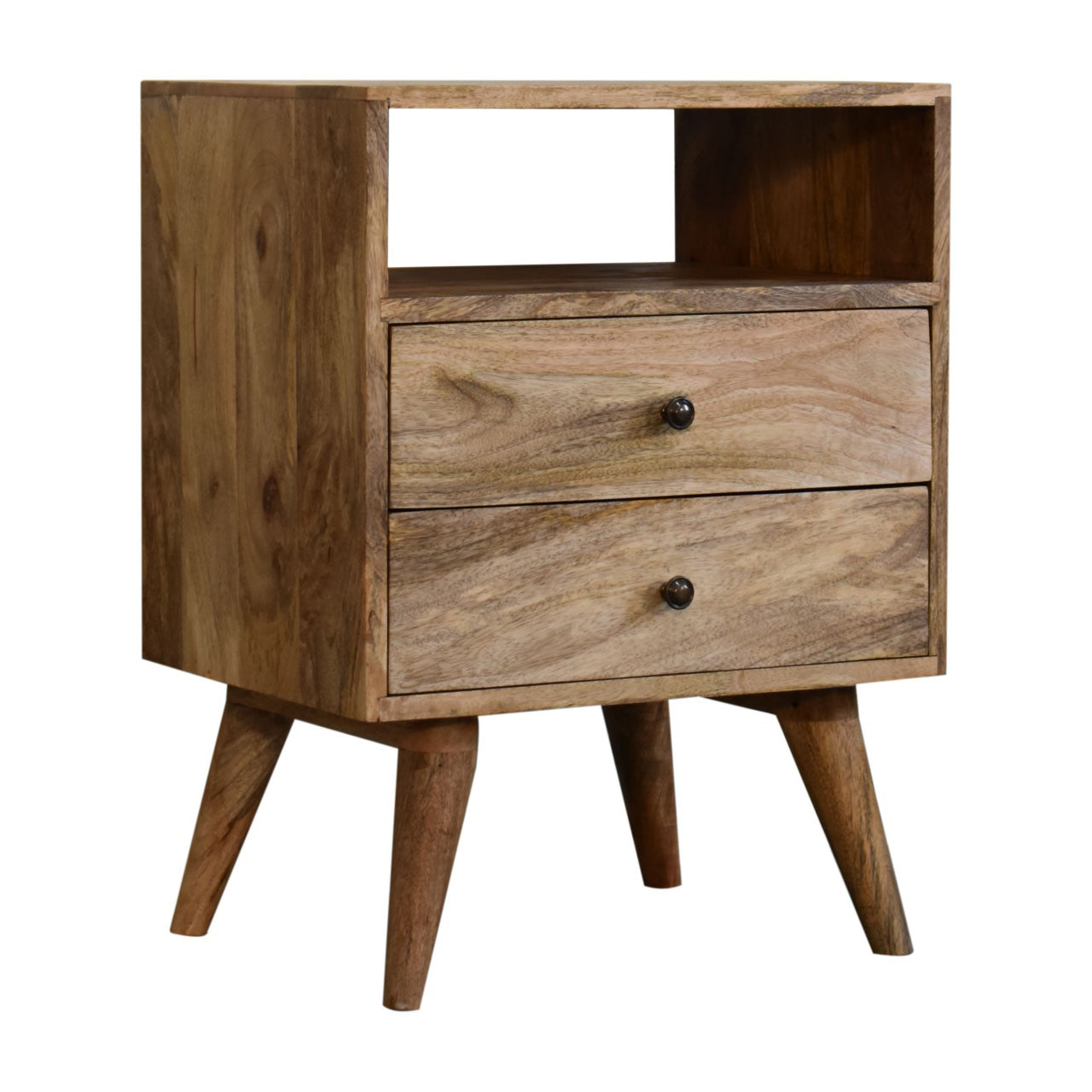 Classic Oak-Ish Bedside Table / Mango Wood