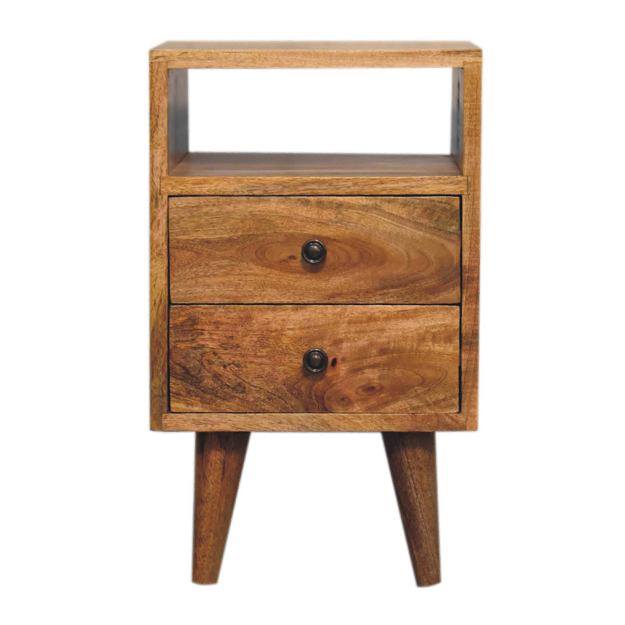 Mini Classic Oak Ish Bedside Table / Mango Wood