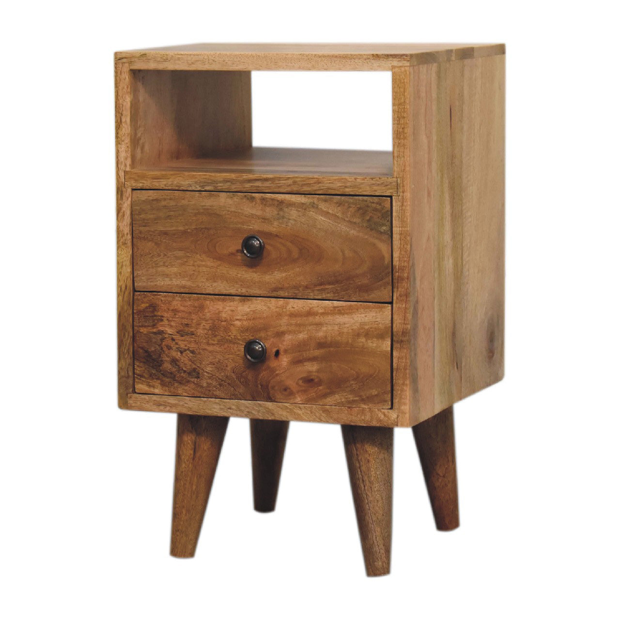 Mini Classic Oak Ish Bedside Table / Mango Wood