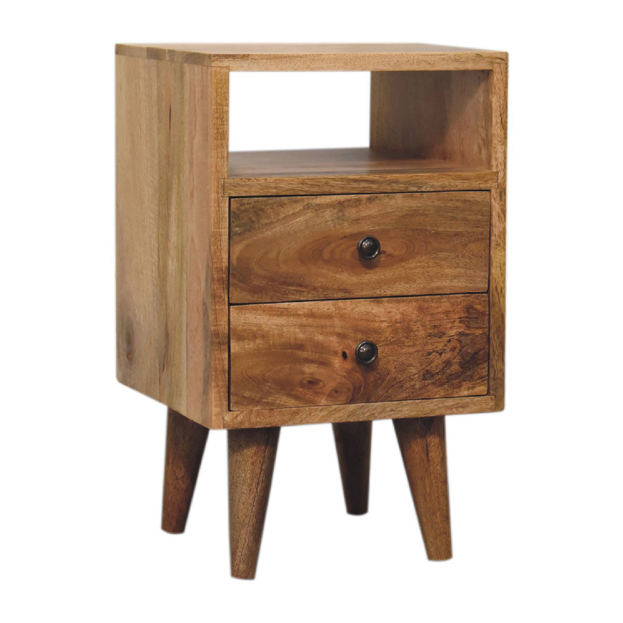 Mini Classic Oak Ish Bedside Table / Mango Wood