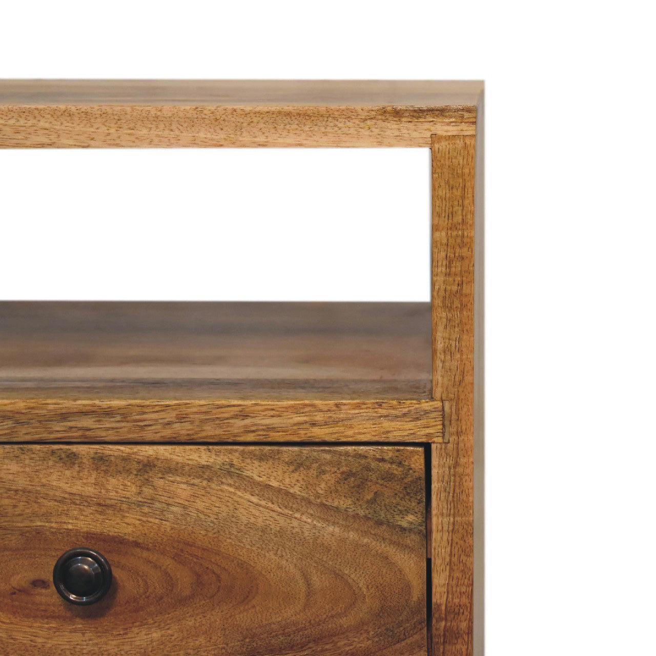 Mini Classic Oak Ish Bedside Table / Mango Wood