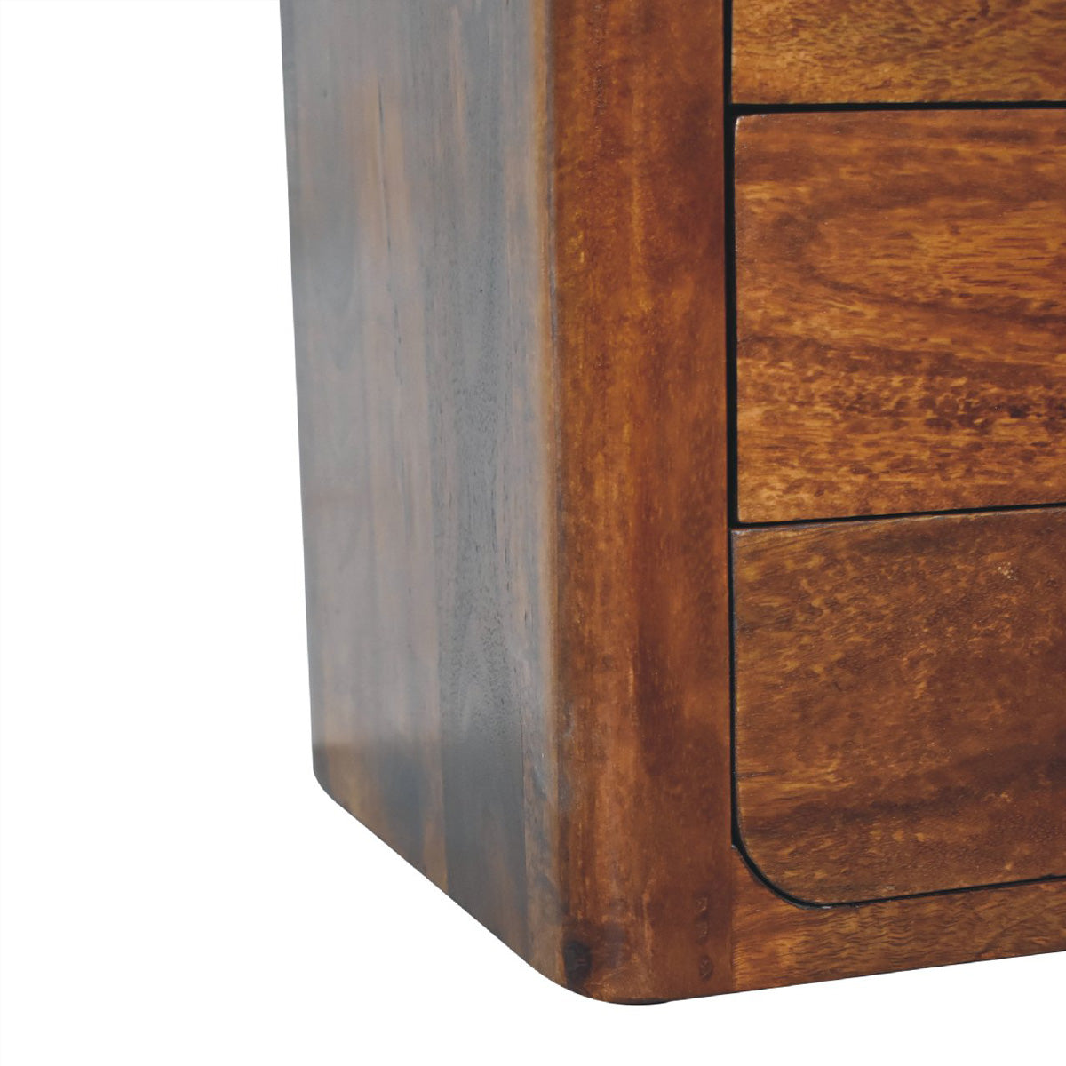 Luca Chestnut Bedside Table / Dark Wood Small Chest