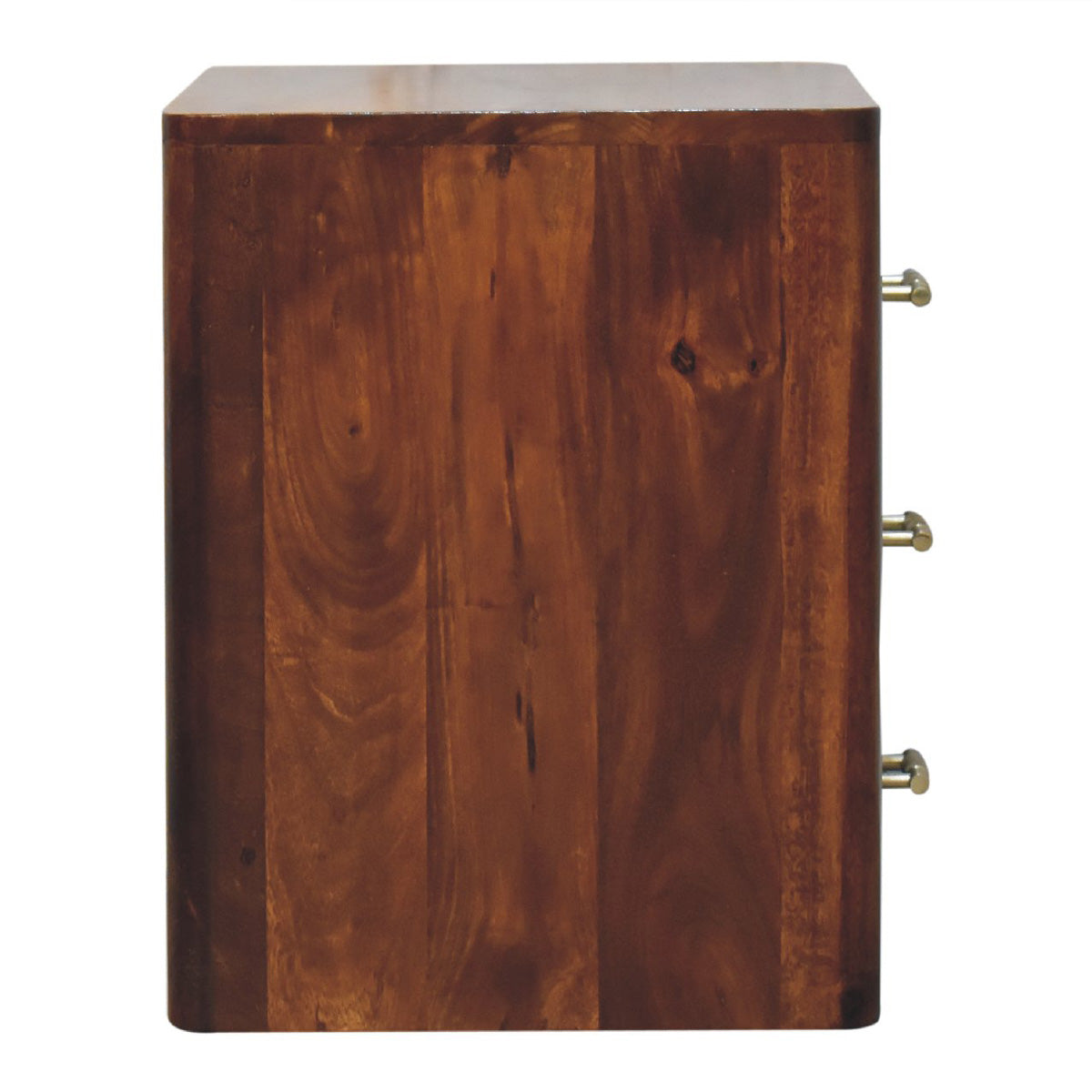 Luca Chestnut Bedside Table / Dark Wood Small Chest