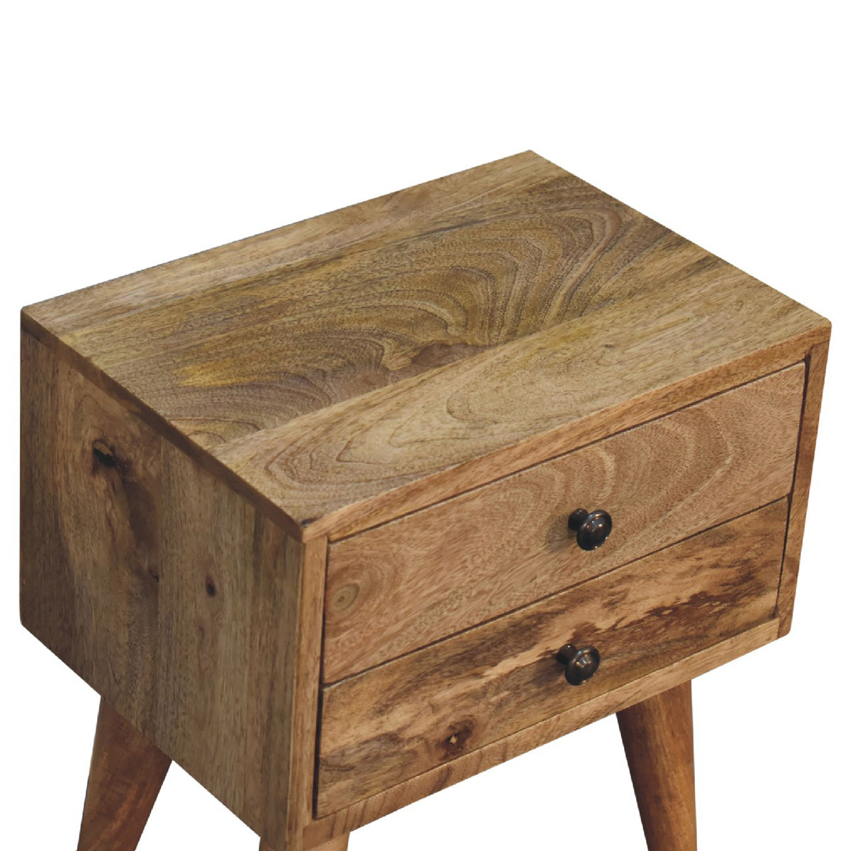 Mini Modern Oak Ish Bedside Table / Small Side Chest