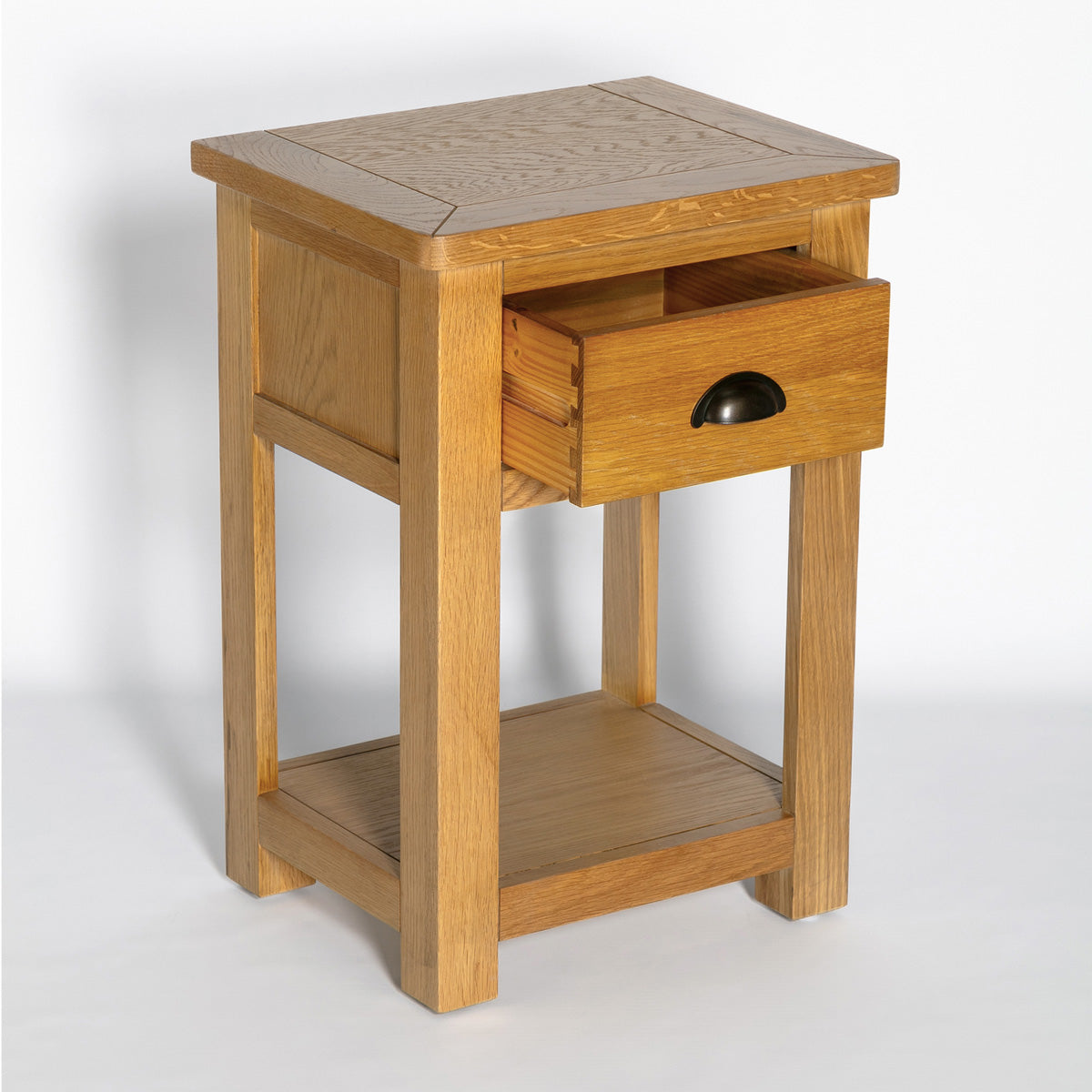 Manor Oak 1 Drawer Bedside Table