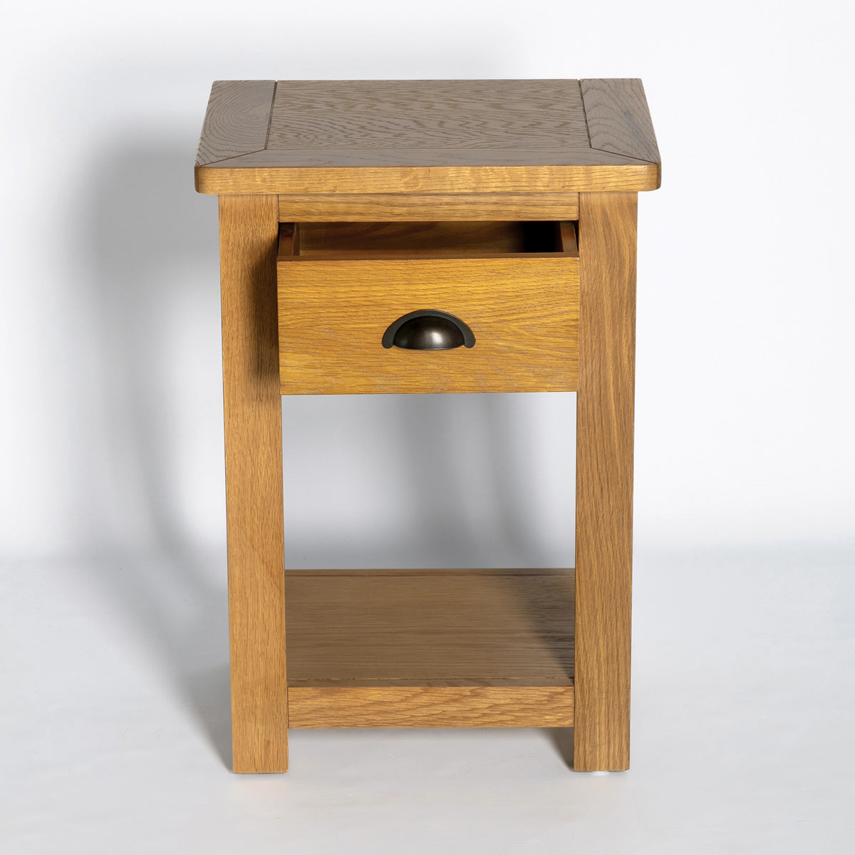 Manor Oak 1 Drawer Bedside Table