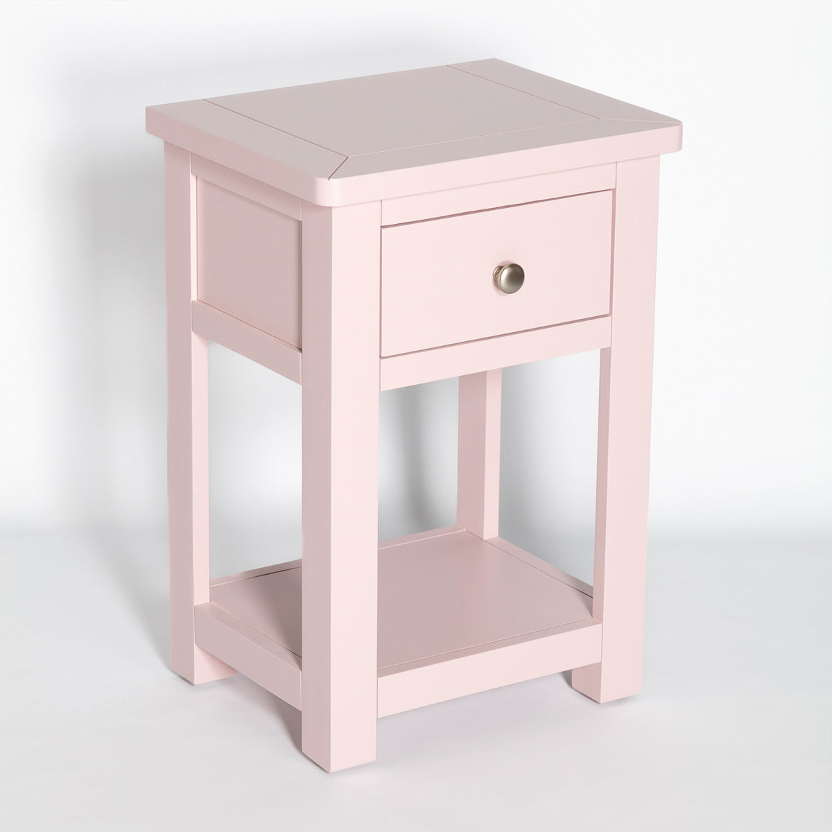 Manor Pink 1 Drawer Bedside Table